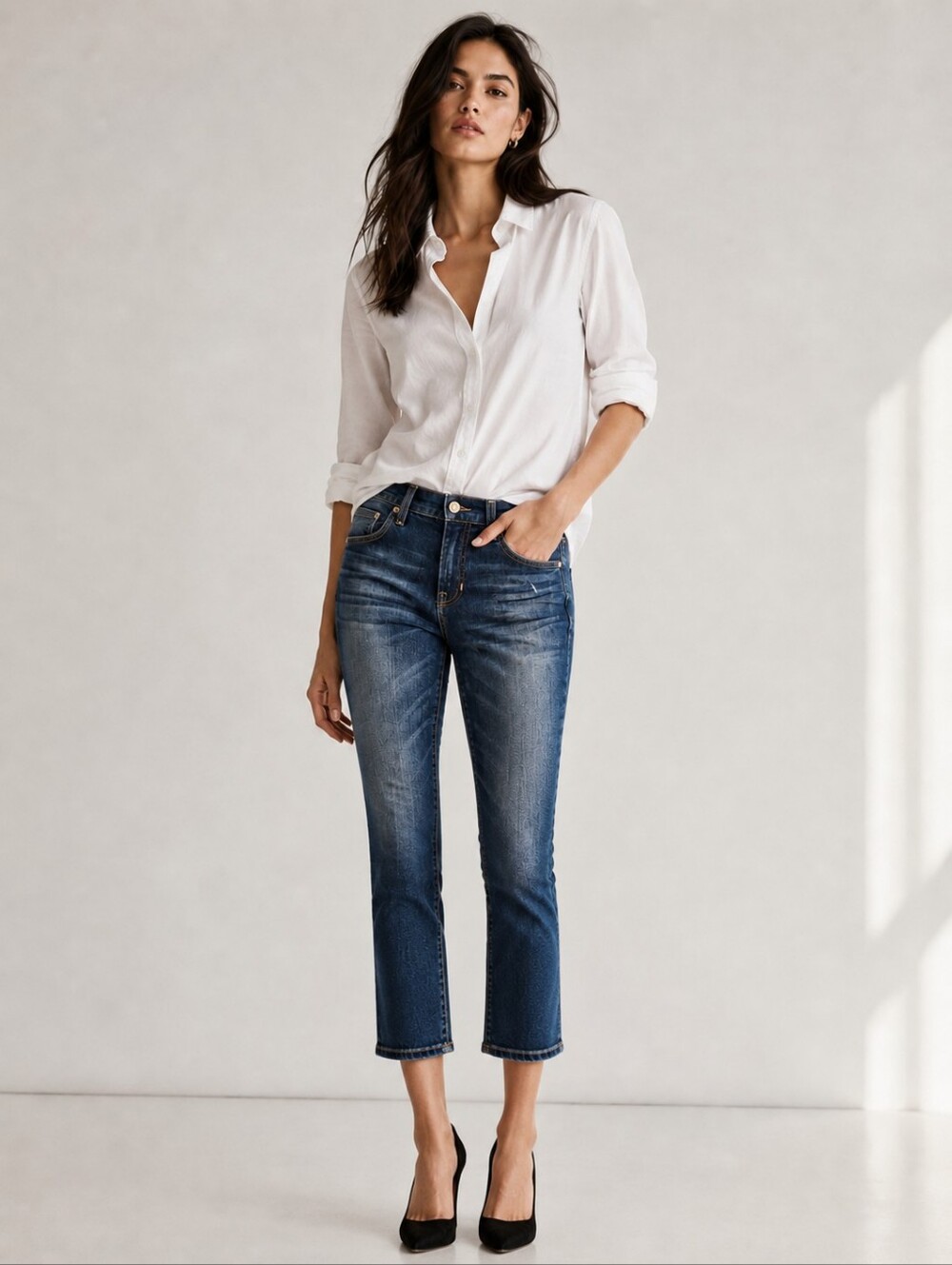 ❤️ TEXTILE ELIZABETH & JAMES BENNETT SLIM CROP JEANS, 4 (27)